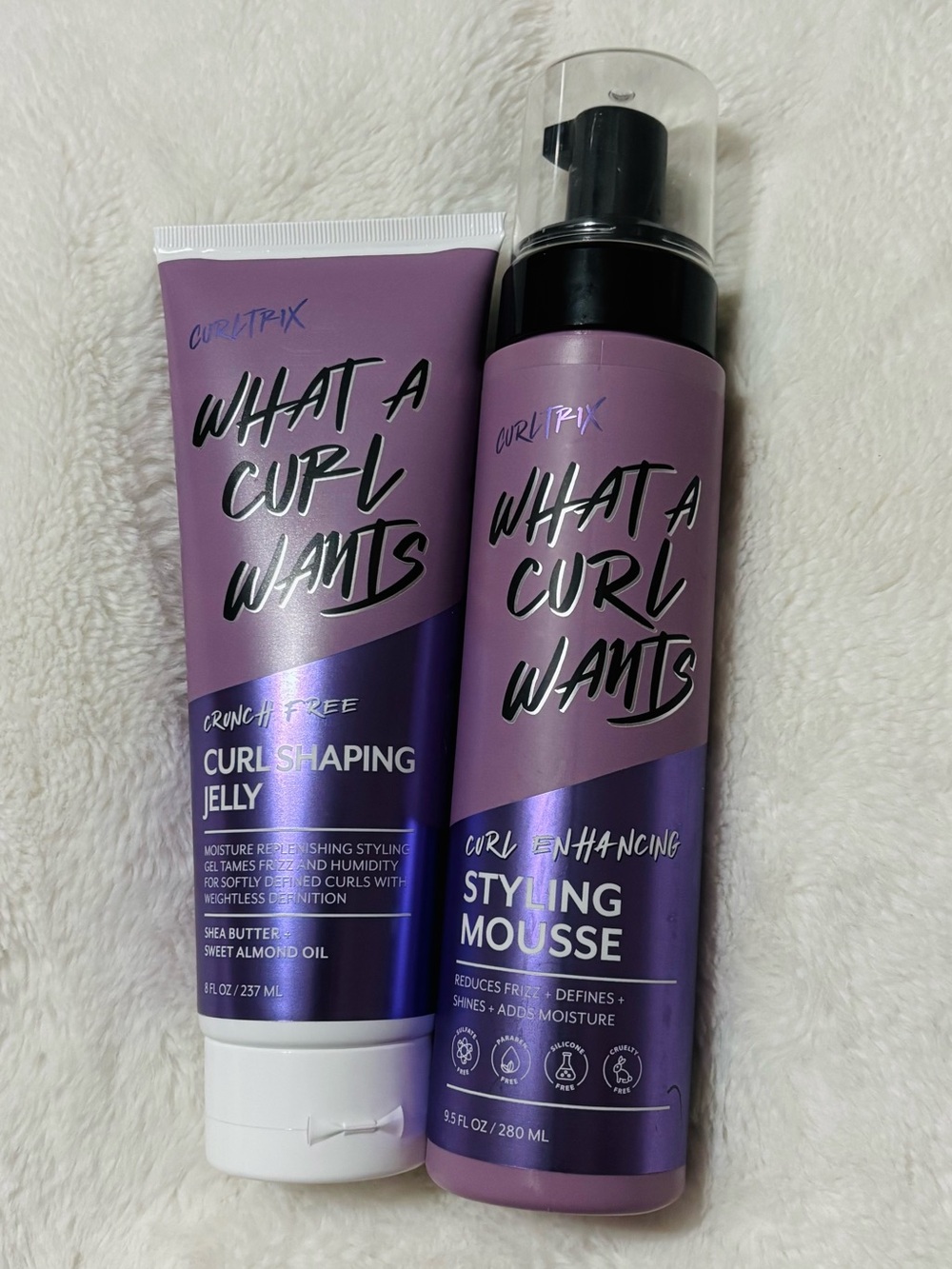 Purple Curl-Enhancing Styling Mousse & Jelly Duo